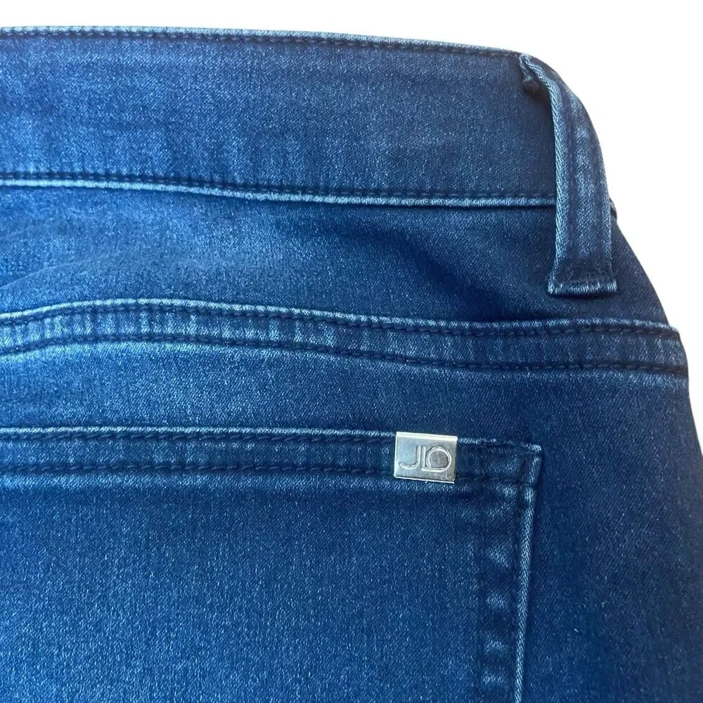 J Lo Jennifer Lopez Skinny Ankle Jeans Women Size 4 Blue Red Rhinestone 26x26in